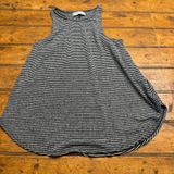 Abercrombie Fitch Striped Racerback Tank Top Women's Size S Black Gray‎ Casual Photo 0