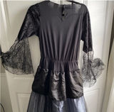 Gothic Whimsigoth Vampire Bride Witch Hooped Gown Dress Jrs. Large 12-14 Photo 0