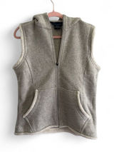 KÜHL Alfpaca Hooded Zip-up Fleece Vest with Sherpa Taupe Size M Outdoors Cozy Photo 0
