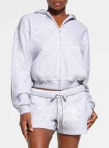 SKIMS Cotton Fleece Zip-Up Hoodie S Photo 0