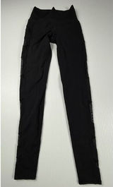Alo Yoga Black High Waist Workout Leggings with Mesh Panels‎ XS Photo 0