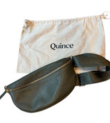 Quince Belt Bag Green Pebbled Leather Purse Photo 0