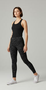 Fabletics Camo Leggings Black Grey Activewear Workout Athleisure Size M Photo 0