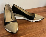 Glitter Wedge Sneakers Sz 37/6.5M  NWT Photo 0