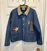 Don't Mess With Texas Quilted Denim Barn‎ Jacket XL Blue Patchwork Corduroy XL Photo 0