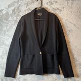 Summersalt The Ribbed Sweater Blazer Women's Size Medium Black‎ Organic Cotton Photo 0