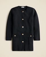 J.Crew Giselle Long Sweater Blazer Gold Button Detail Black Photo 0