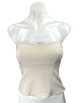 Abercrombie & Fitch Cream White Strapless Sleeveless Bandeau Crop Tube Top Sz XS Photo 0