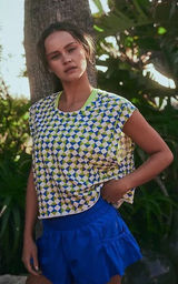 Free People FP Movement Inspire Printed Tank In Trippy Geo Glowing Size XS Photo 0