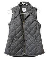 Old Navy Women Size XS Quilted Puffer Vest Sleeveless Full Zip Jacket Gold Zip Photo 0