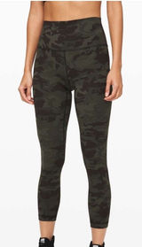 LULULEMON Align Pant II Leggings Women's 8 Yoga Heritage 365 Camo Green 25"‎ Photo 0
