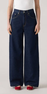 NEW Levi's Cinch Baggy Jean High Rise Dark Wash 30 X 31 Normcore 90s Minimalist Photo 0