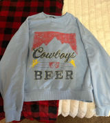 Cowboys and beer blue crewneck Photo 0