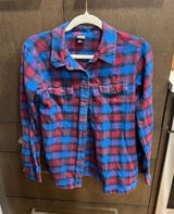 Patagonia Women's Sz 4 Flannel Long‎ Sleeve Organic Cotton Plaid Shirt Photo 0