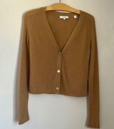 Vince Tan cashmere feel Cardigan Sweater V-Neck Knit. Size Large Photo 0