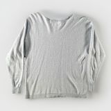 Bianco &‎ Blu Sweater Womens M Blue Cashmere Silk Wool Blend Boat Neck Italy Photo 0
