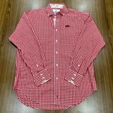 Thomas Dean Collegiate Arkansas Razorbacks Shirt Mens Medium Red Gingham Button Photo 0