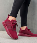 Adidas NMD_R1 Women’s 7.5 Burgundy Boost Knit Sneakers Running Shoes Casual Photo 0