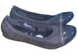 Seychelles Triangle Flats Size 7 Gray Cap Toe Ballet‎ Shoes Comfort Slip On Photo 0