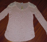 ARIZONA -Long sleeve tunic top - large - blush marked shirt - nwt Photo 0