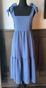 See You Monday light blue Tie-Shoulder Midi Dress large Photo 0