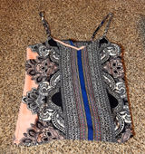 Glam Tank‎ Top Bohemian Print Sleeveless Casual Blouse Festival Top M Photo 0