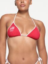 SKIMS‎ Team USA Olympic Signature Swim Triangle Bikini Top Red M Paris 2024 Photo 0
