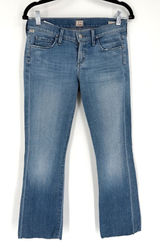Citizens of Humanity Kelly‎ Bootcut Jeans Womens Blue Low Rise Raw Hem Y2K Indie Photo 0