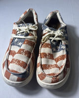 Ariat Hilo Distressed Flag Lace Up Shoes Patriotic Size 10 USA America Photo 0