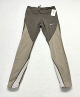 Nike‎ Dri-FIT Colorblock Leggings Womens Size XS Brown Tan Yoga Activewear Nylon Photo 0
