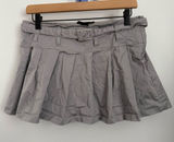 charlotte russe medium grey mini pleated skort belt minimal neutral academia Y2K Photo 0