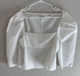 Vince White Square Neck Blouse Size 8 Photo 0