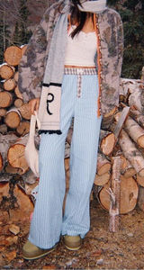Urban Outfitters Out From Under Blue Striped Plaid Avril PJ Boxer Pants Photo 0