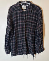 American‎ Eagle Boyfriend Fit Plaid Flannel Shirt Size Large Photo 0