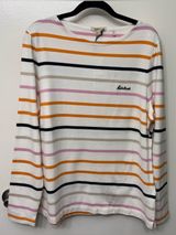 NWT Barbour Hawkins Stripe Cotton Sweater | Long Sleeve Knit Size 10 Photo 0