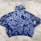Derek‎ Heart Womens Sweater Hoodie Blue Tie Dye Knit Pullover Size XL Xlarge Photo 0