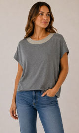 Anthropologie Numph Knit Top Small Gray Sleeveless Shimmer Minimalist Chic Photo 0