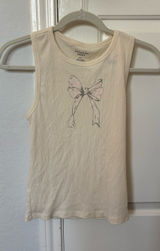 American Eagle Off-White Tank Top with Bow Photo 0