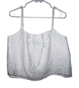 Heatherly‎ Tamar White Floral Embroidered Lace Cropped Cami Tank Top Women Large Photo 0