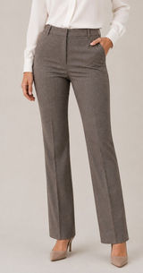 BCBGMaxazria Taupe Gray Pinstripe Preppy Dress Wool Pants US0 Bootcut Classic Photo 0