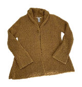 Free People Tan Knit Button-Up Cardigan Sweater Womens L Wool Blend cozy comfy Photo 0