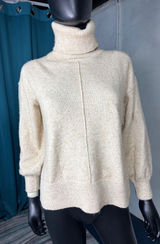 Gypsy Cloud Turtleneck Sweater Womens S‎ Beige Tan Long Sleeve Knit Pullover Photo 0