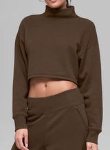 Alo Yoga Cropped Serenity Coverup Expresso S Photo 0