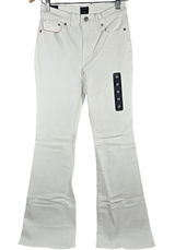 J Crew‎ Full Length Flare Jeans White Signature Stretch Size 25 Photo 0