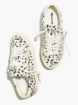 Madewell Sidewalk Low-Top Sneakers in Spatter-Painted Calf Hair Women’s‎ 9 Photo 0