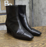 A New Day Faux Leather Block Heel Boots Black 6M Photo 0
