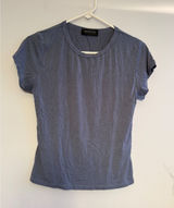 White Fox Womens Short Sleeve Crew Neck Tee Dusty Blue Jersey T-Shirt Large 302 Photo 0