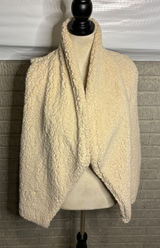 New BB Dakota Steve Madden Oatmeal Sherpa Fleece Vest Women's Size‎ M Cozy Warm Photo 0