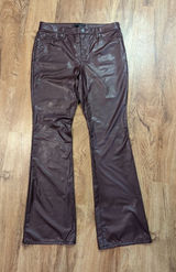 Banana Republic Faux Leather Bootcut Pants 31/12 – Deep Burgundy Wine, Chic Fit Photo 0