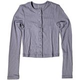 Outdoor Voices Earl Grey Ribbed Cardigan XS Snap Front‎ Long Sleeve Athleisure Photo 0